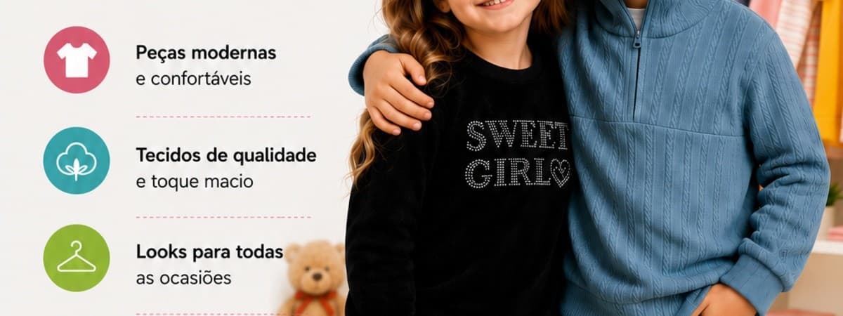 Capa de Tesouros Moda Infantil