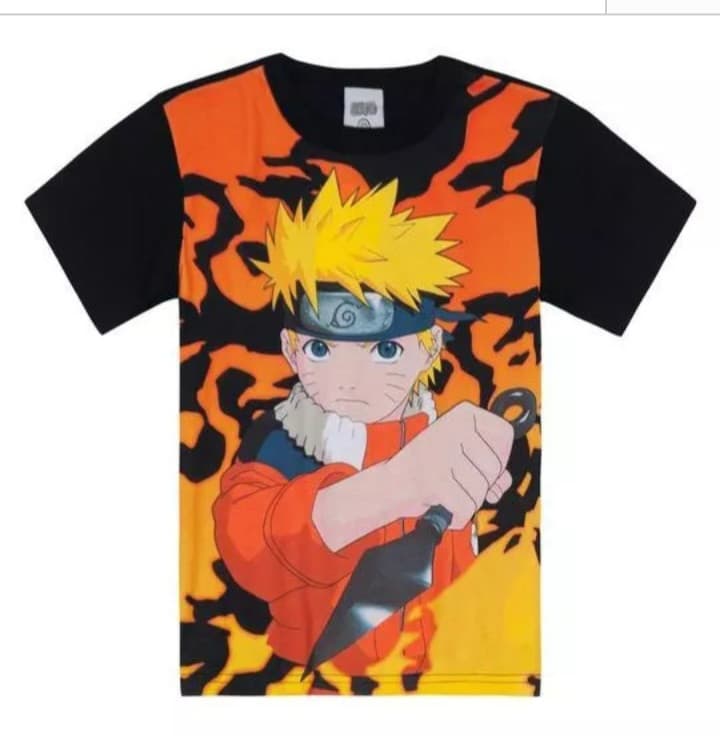 Camiseta personagem Naruto preta
