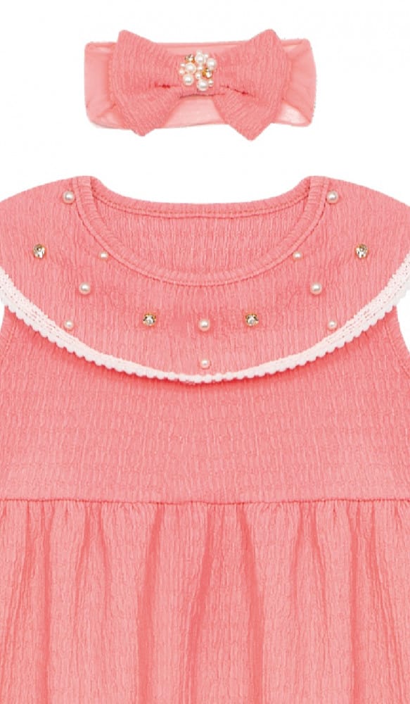 Vestido baby luxo Tileesul com faixa de cabelo - Foto 3
