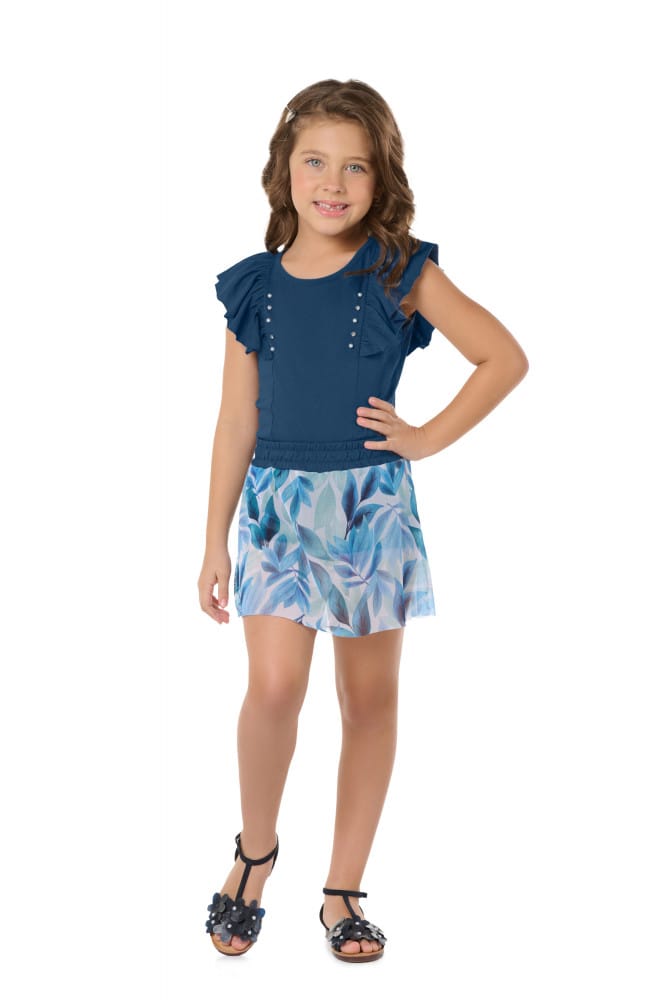 Conjunto Tileesul Menina com short-saia - Foto 2