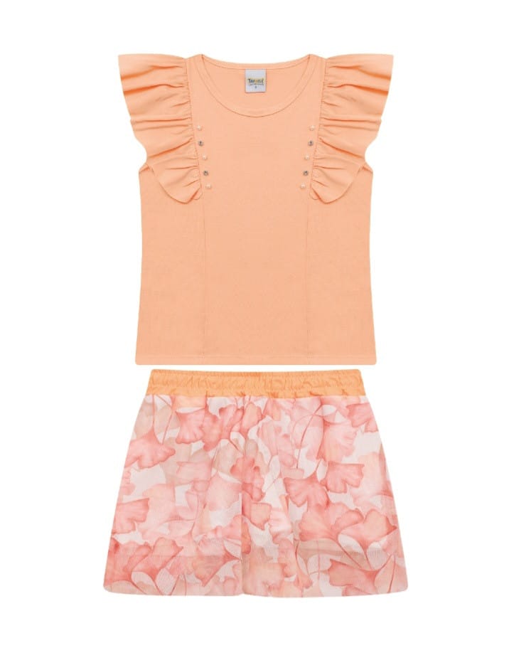 Conjunto Tileesul Menina com short-saia - Foto 3