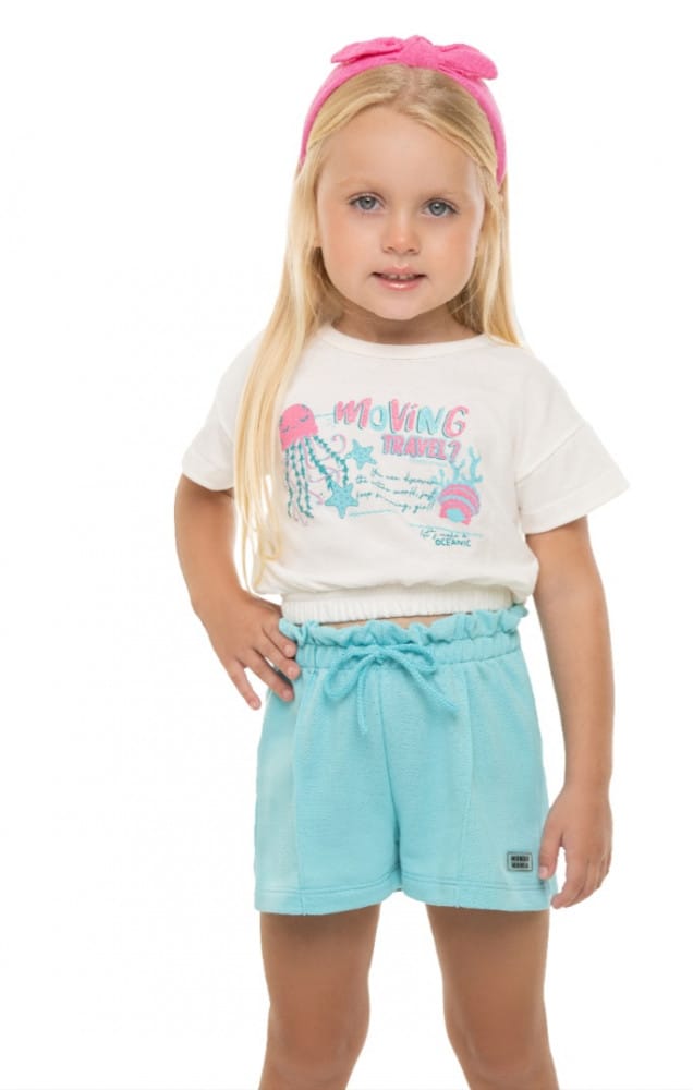 Short menina Mundo Mania - Foto 1