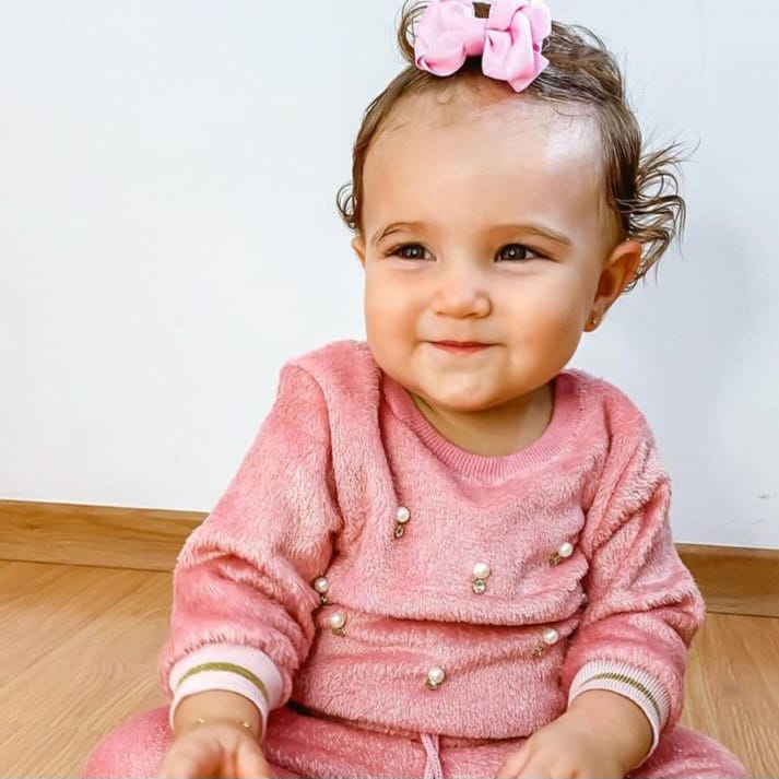 Conjunto Baby menina pérolas Tileesul - Foto 4