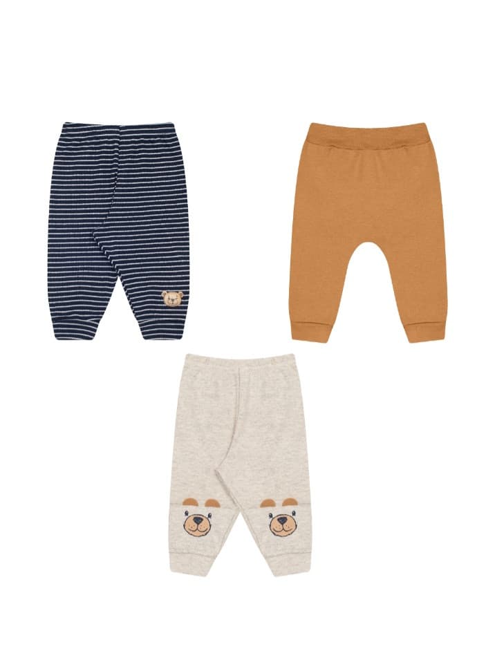 Kit com 3 calças baby Tileesul