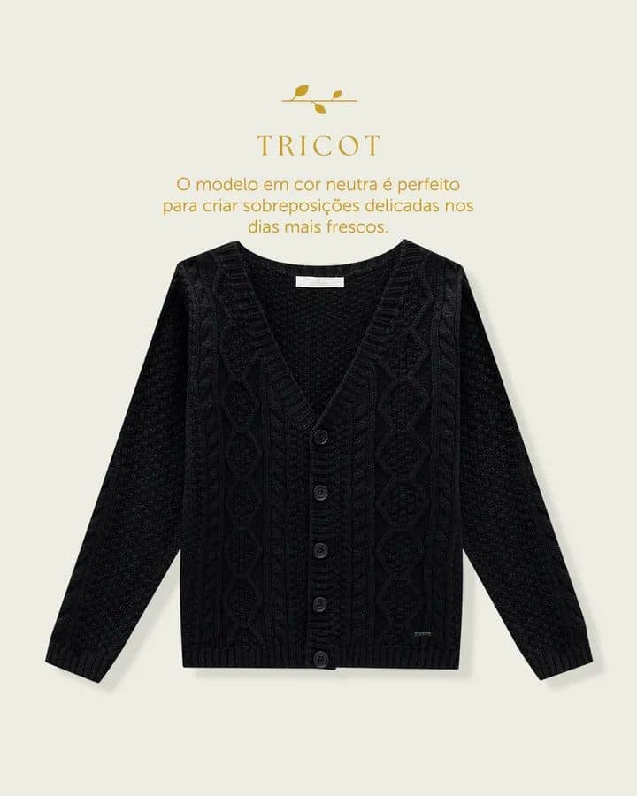 Casaco cardigan em tricot Milon