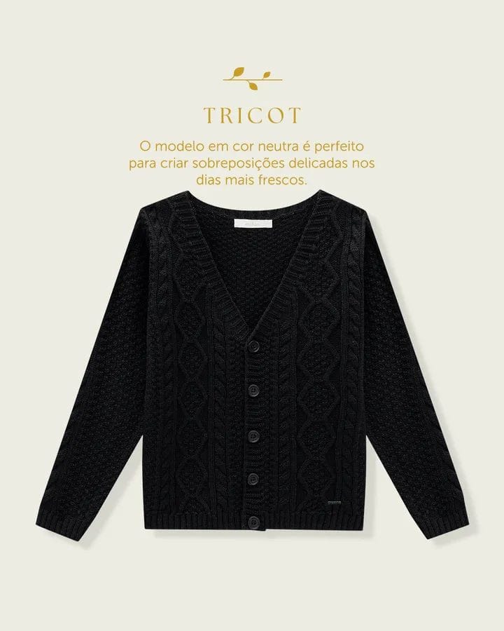 Casaco cardigan em tricot Milon - Foto 1
