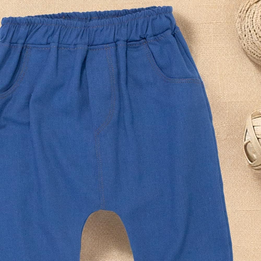 Calça baby em linho ecológico