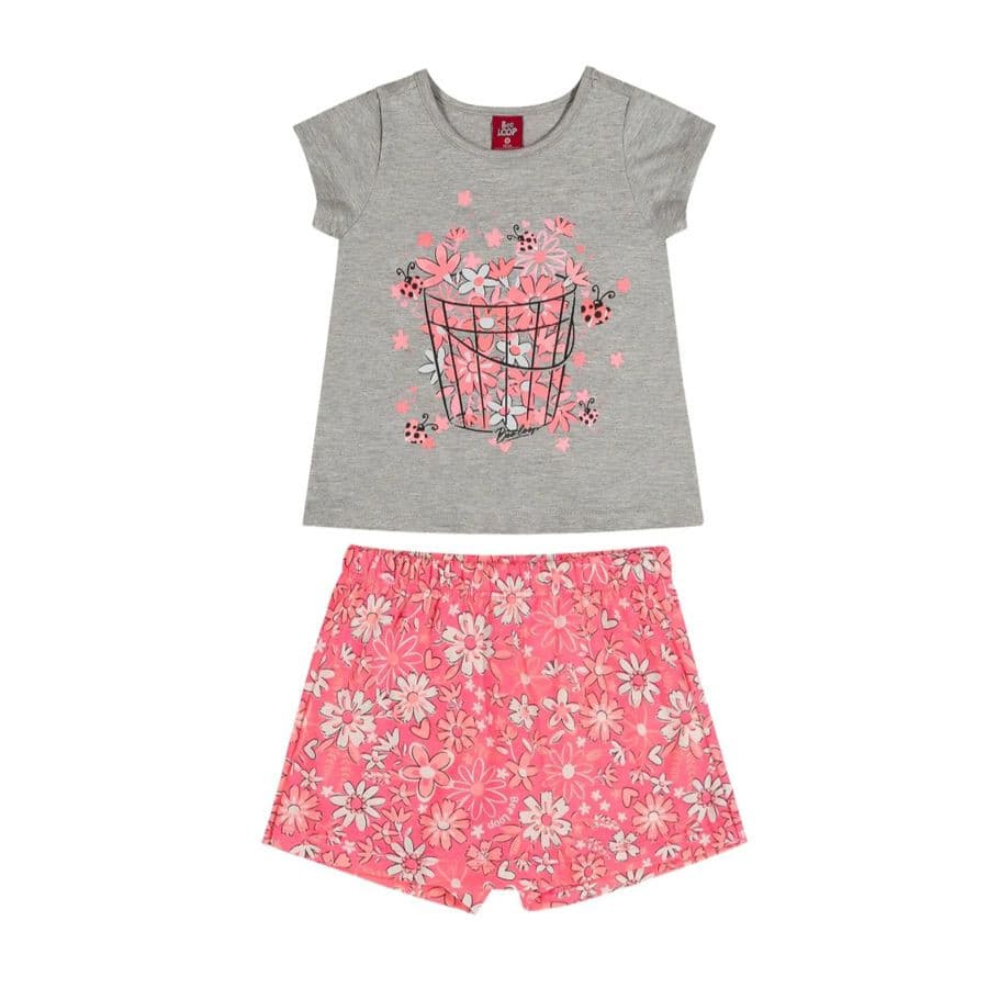 Conjunto baby floral Bee Loop