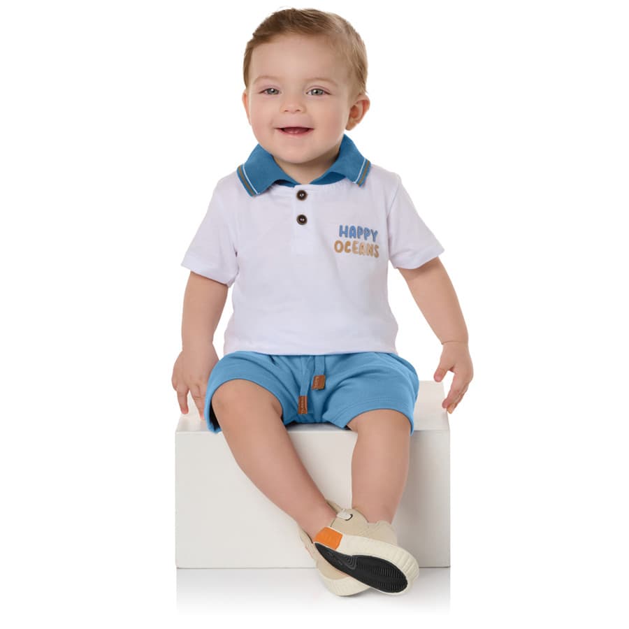 Conjunto baby camisa polo Tileesul