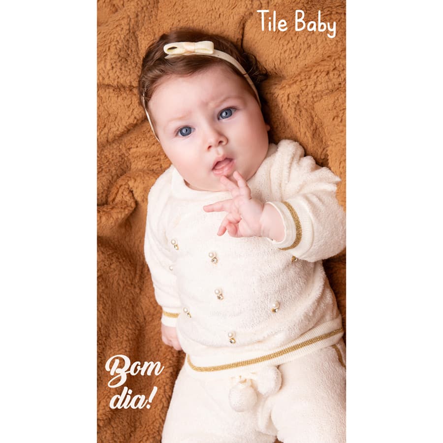 Conjunto Baby menina pérolas Tileesul
