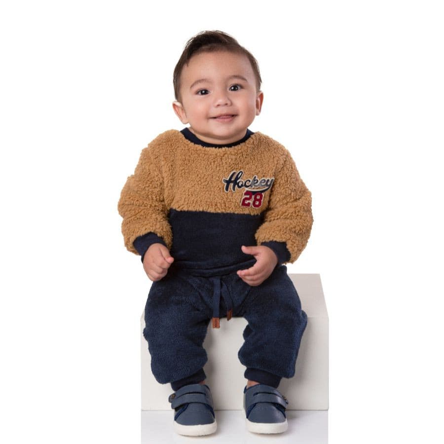Conjunto baby em pelo e alpaca Tileesul