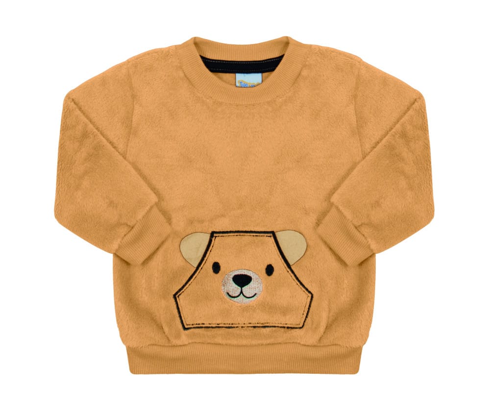 Conjunto em Fleece Baby carinha divertida Tileesul - Foto 3