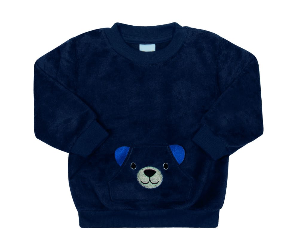 Conjunto em Fleece Baby carinha divertida Tileesul - Foto 5