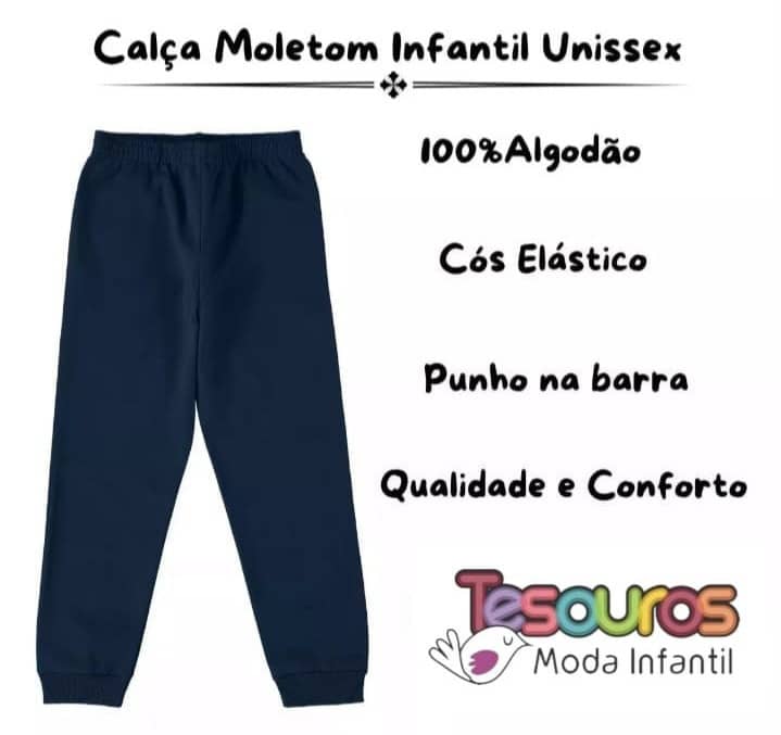 Calça moletom básica unissex