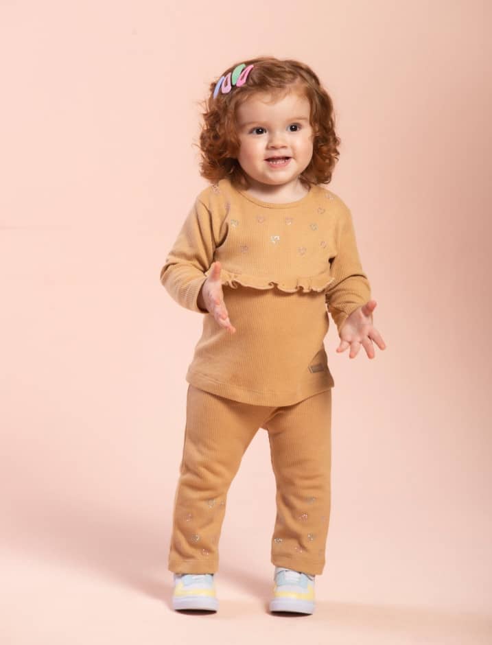 Conjunto Baby malha waffer