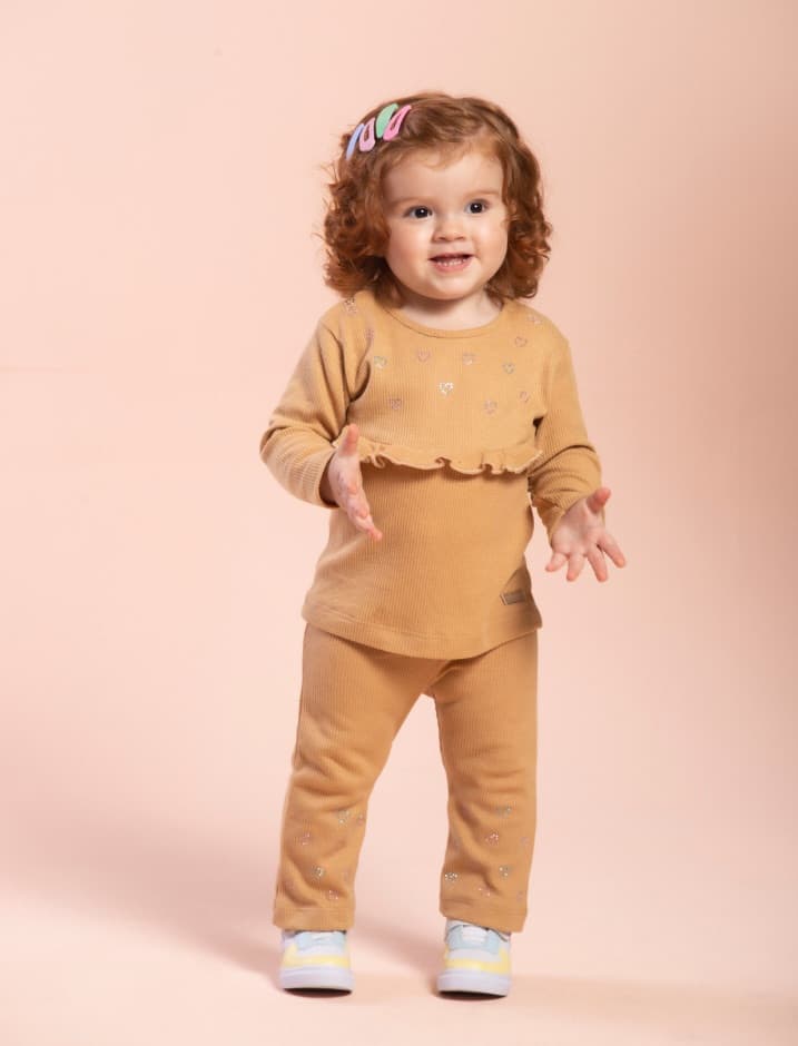 Conjunto Baby malha waffer