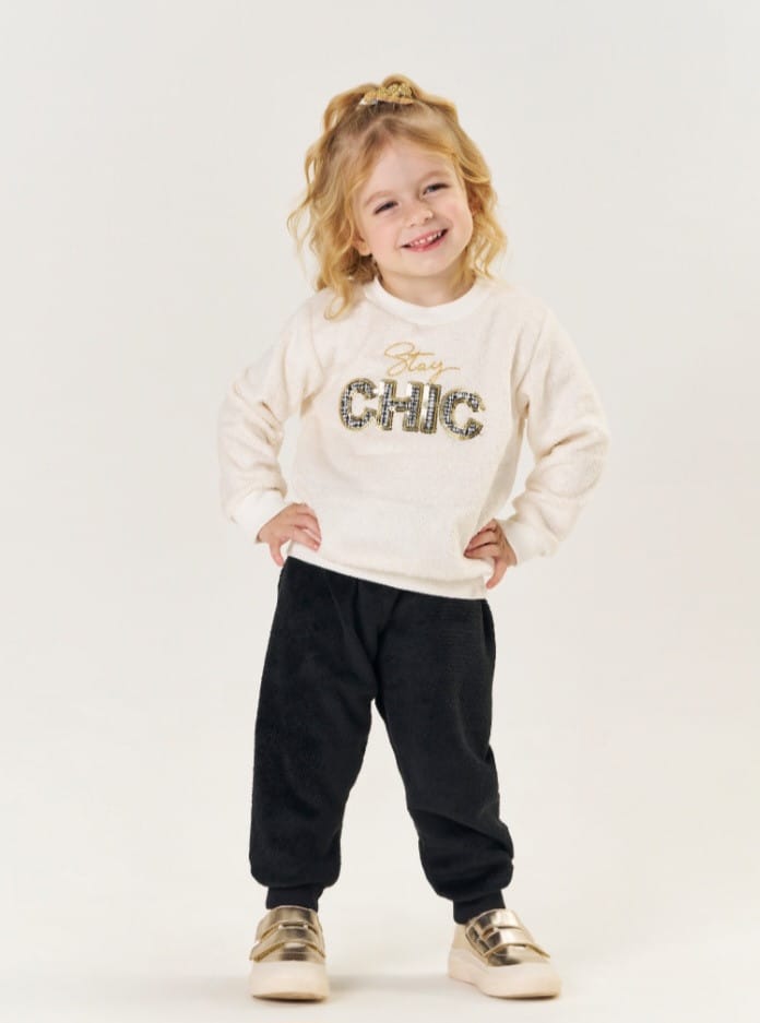 Conjunto com bordado Stay ChicTileesul - Foto 2