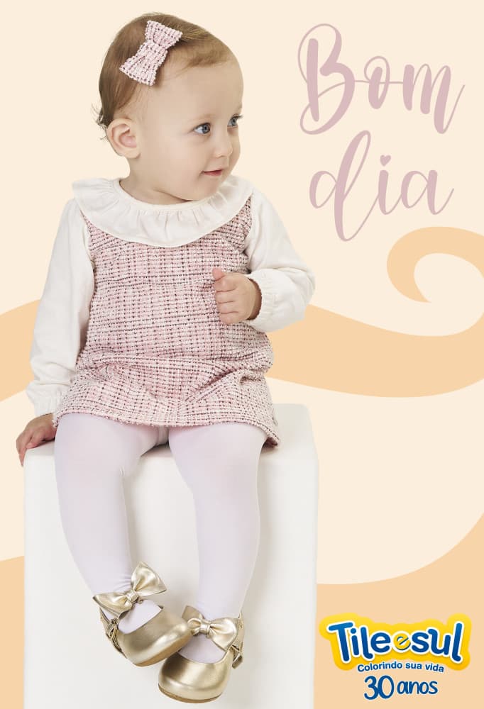 Vestido baby em Tweed Tileesul