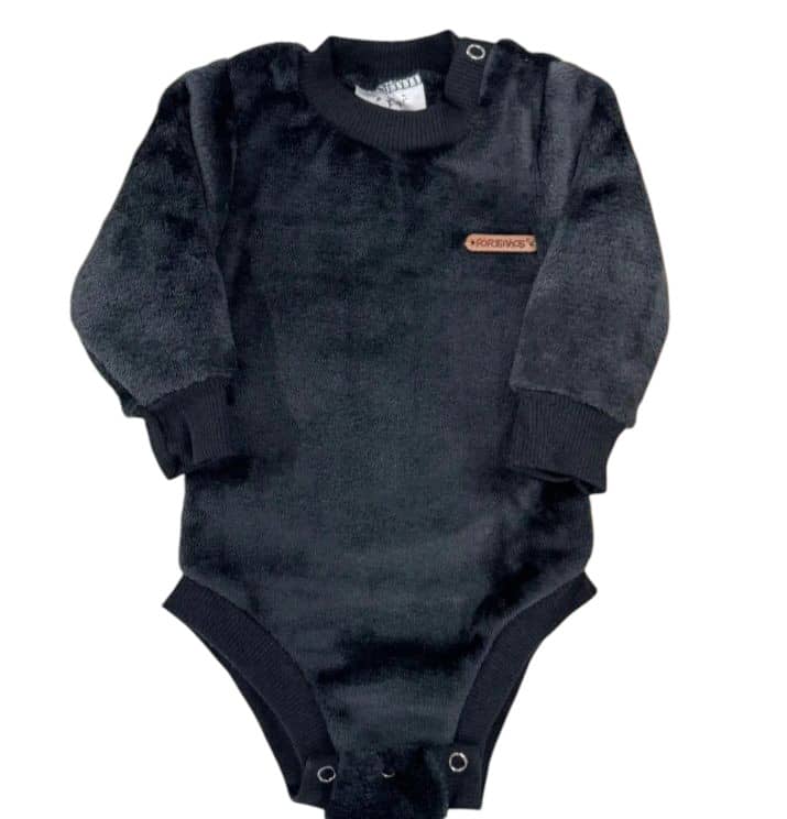 Body em fleece pelúcia unissex