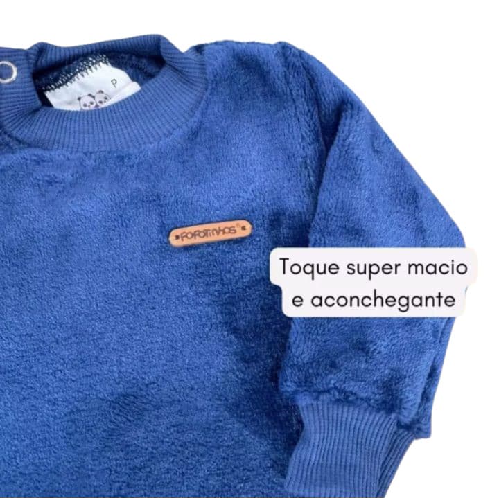 Body em fleece pelúcia unissex