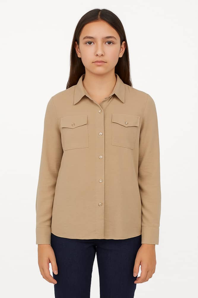 Camisa estilo social em crepe