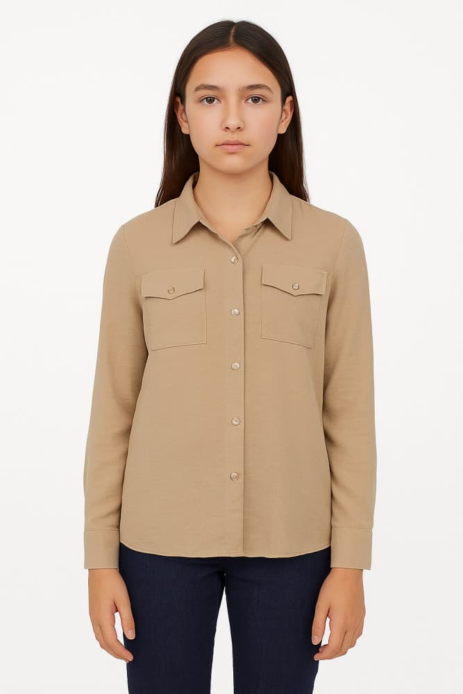 Camisa estilo social em crepe
