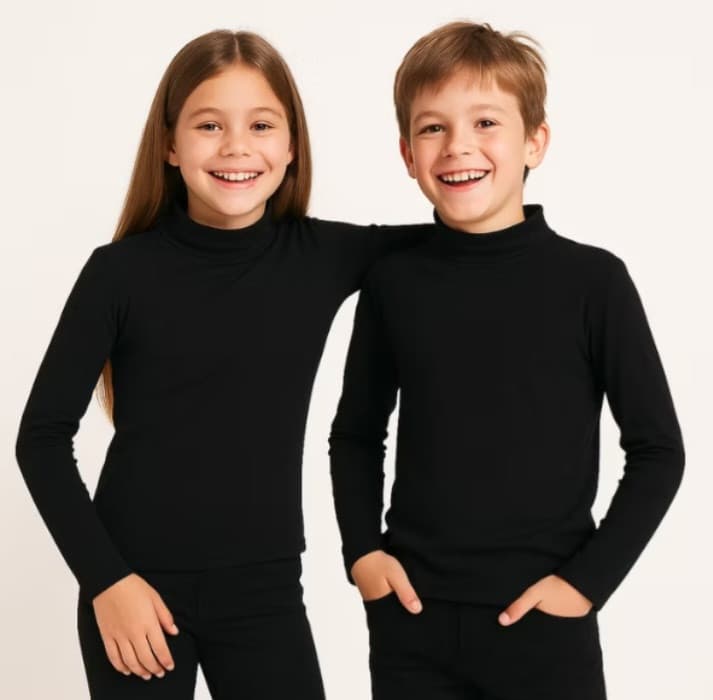 Blusa básica com gola unissex em cotton Mundo Mania