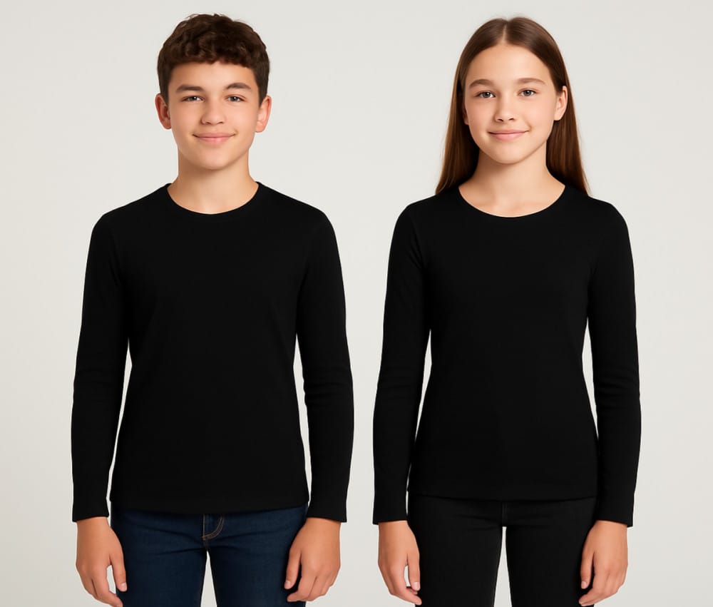 Blusa básica térmica em molecotton unissex Mundo Mania - Foto 3