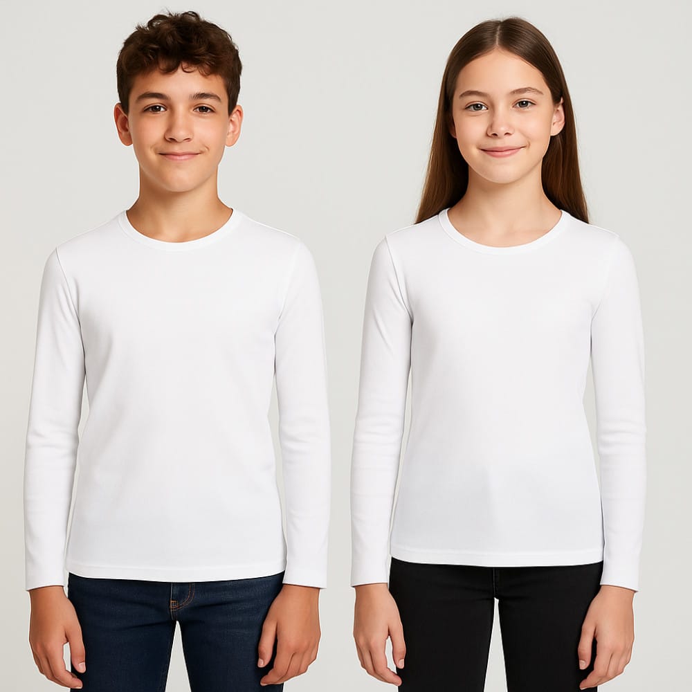 Blusa básica térmica em molecotton unissex Mundo Mania - Foto 4