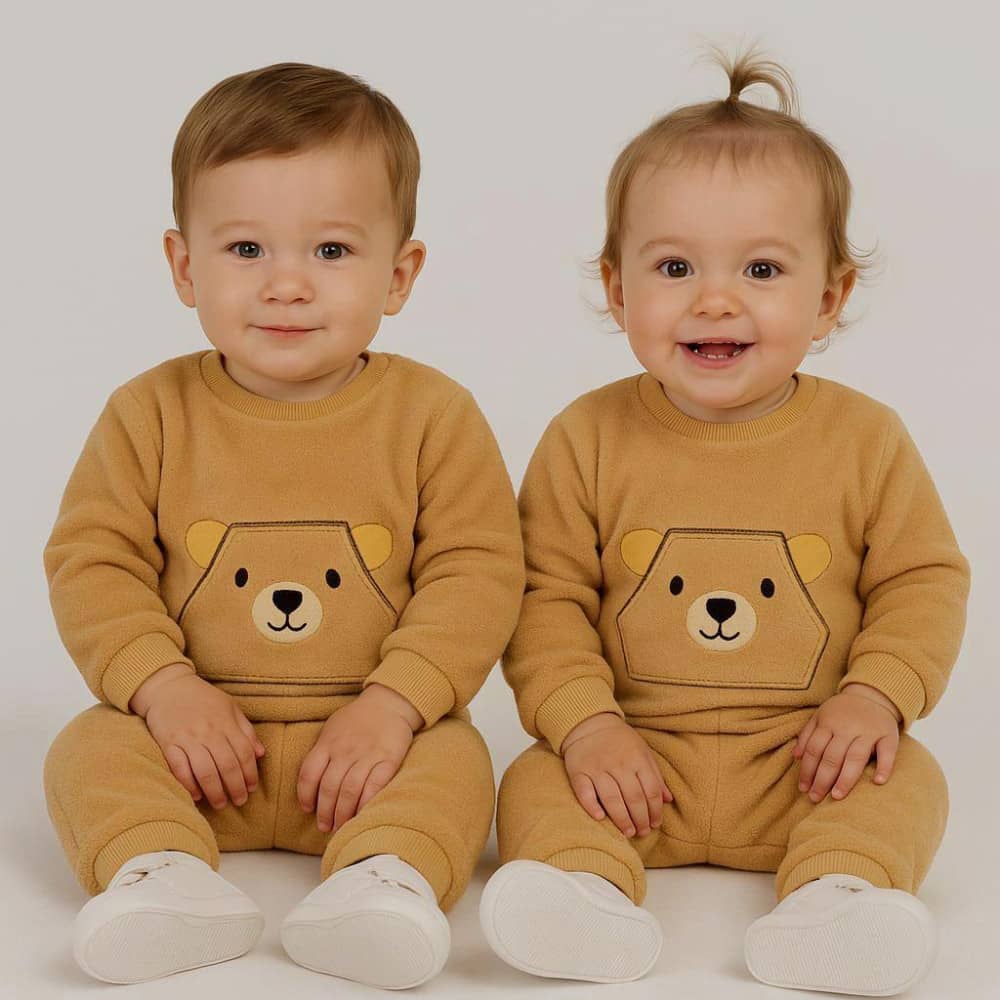 Conjunto em Fleece Baby carinha divertida Tileesul