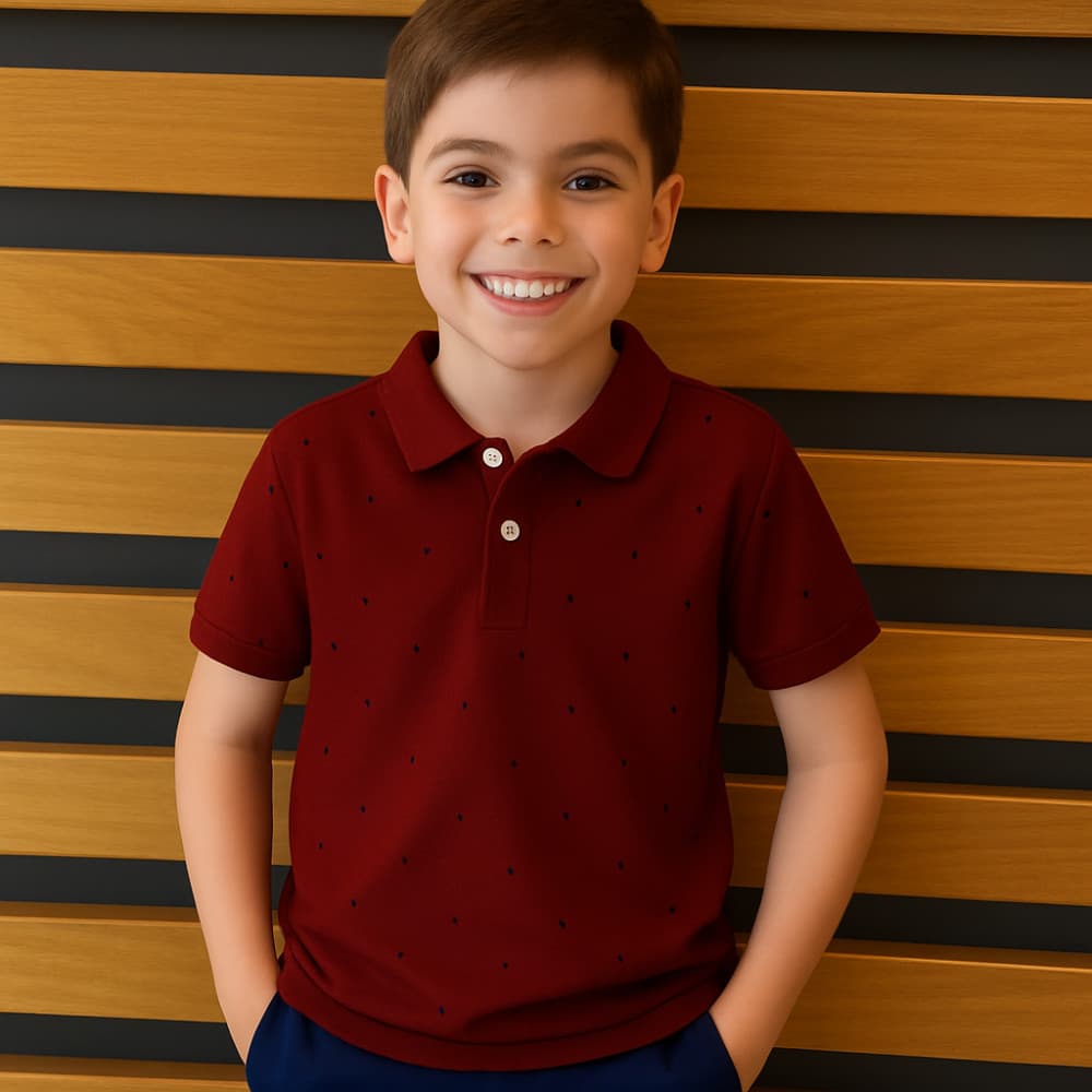 Camisa polo em algodão