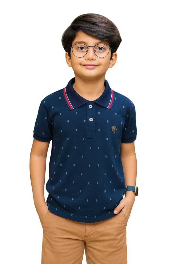 Camisa polo em algodão