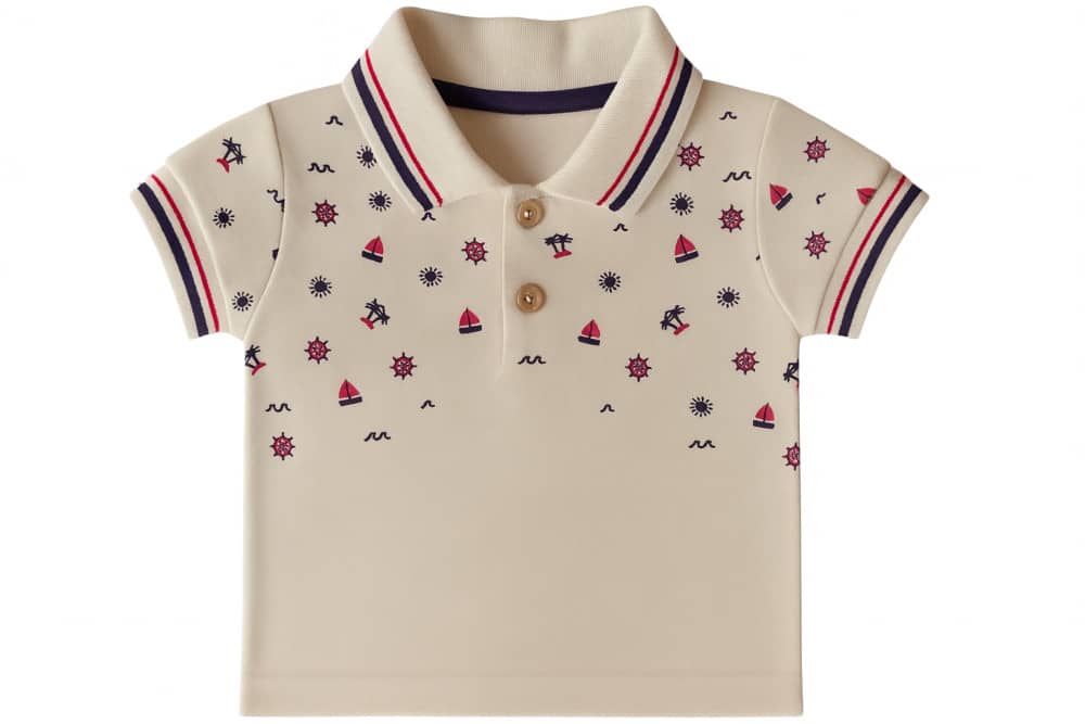 Camisa polo Baby estampada