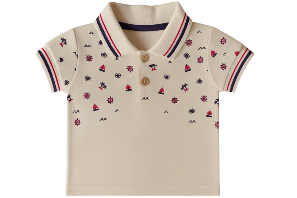 Camisa polo Baby estampada