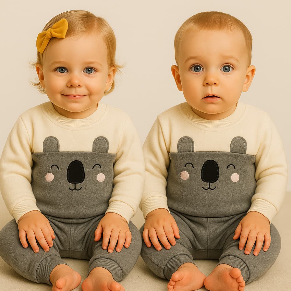 Conjunto Baby unissex com orelhinhas Tileesul