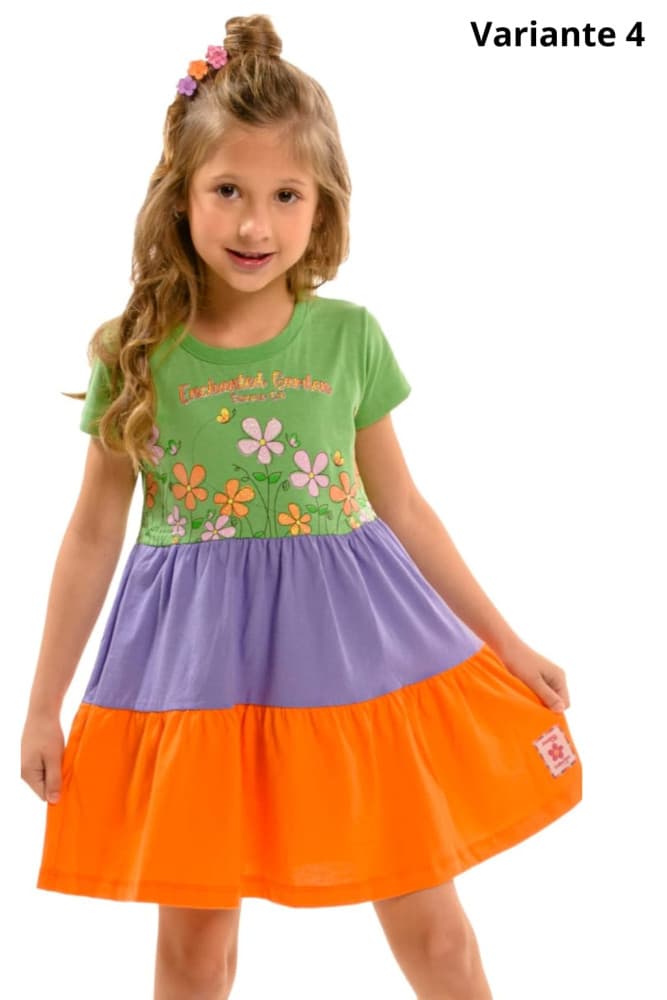 Vestido tricolor estampa floral