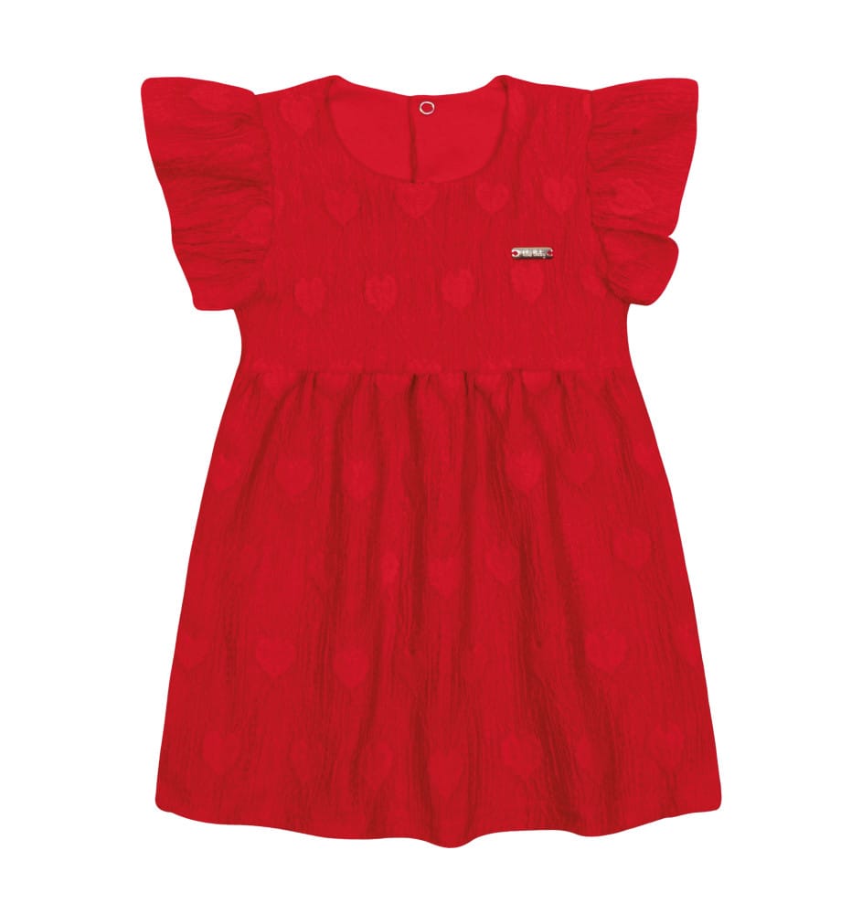 Vestido baby corações com acessório de cabeloTileesul - Foto 2