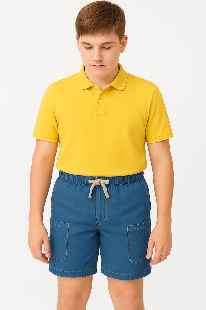 Bermuda jeans com elastano Hering Kids