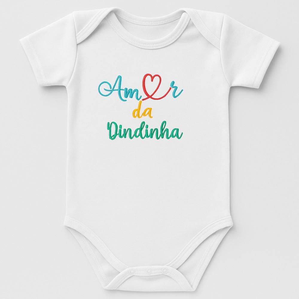 Body bordado Amor da Dindinha