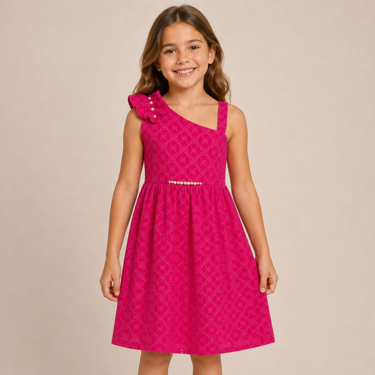 Vestido Tileesul Laise Alça trabalhada - Foto 5