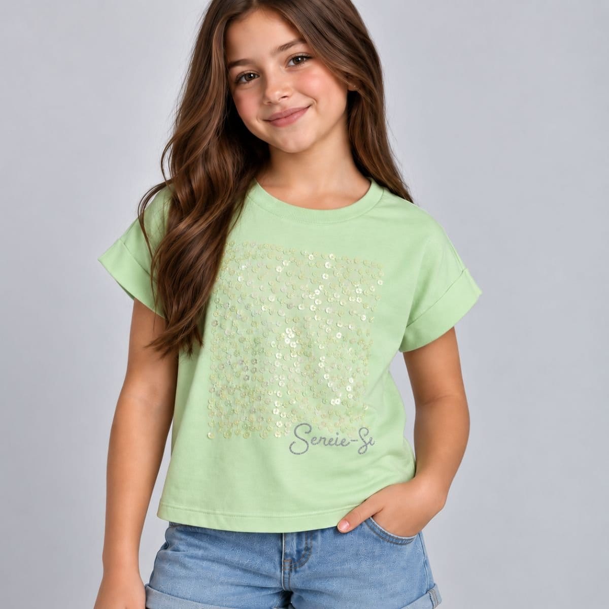 Blusa com lantejoulas Fakini - Foto 1