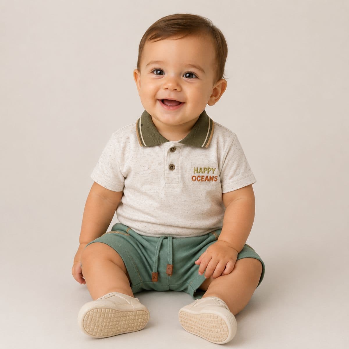 Conjunto baby camisa polo Tileesul
