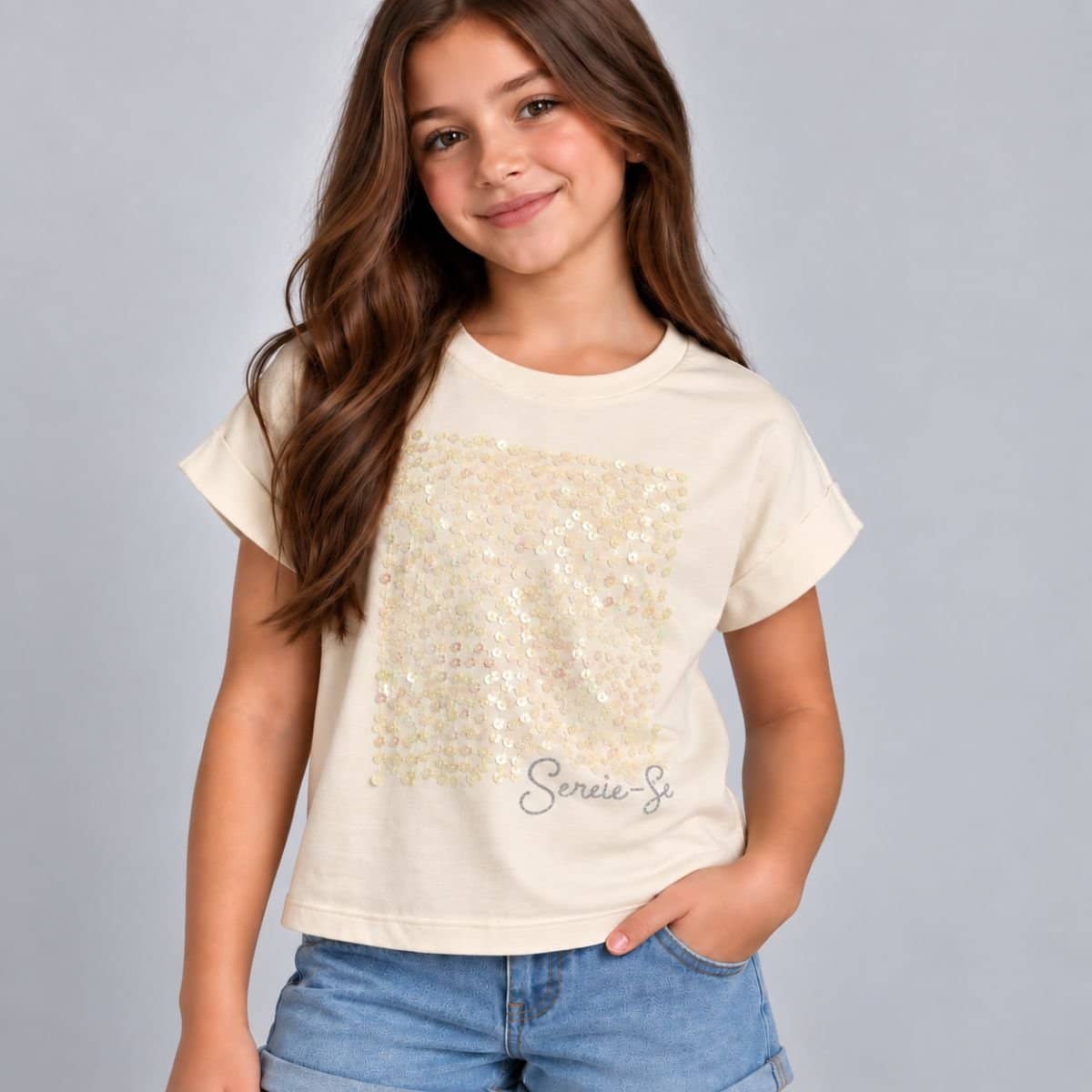 Blusa com lantejoulas Fakini