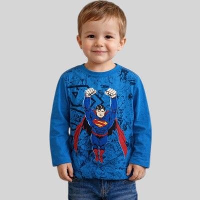 Camiseta Manga Longa Super Man - Foto 1