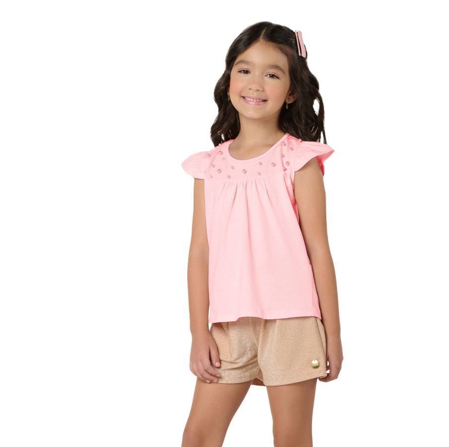 Conjunto Tileesul short lurex - Foto 1