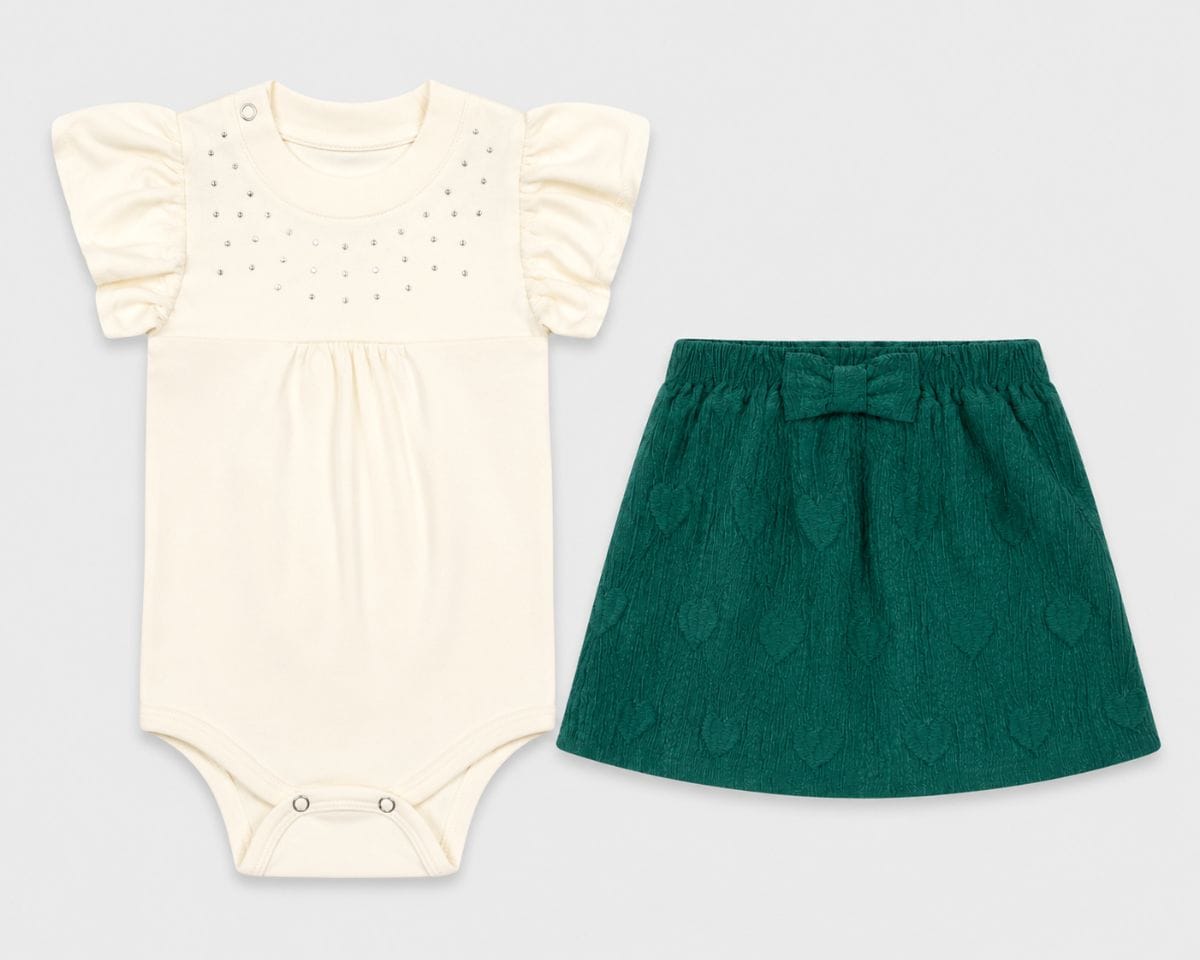 Conjunto Baby body e saia - Foto 3