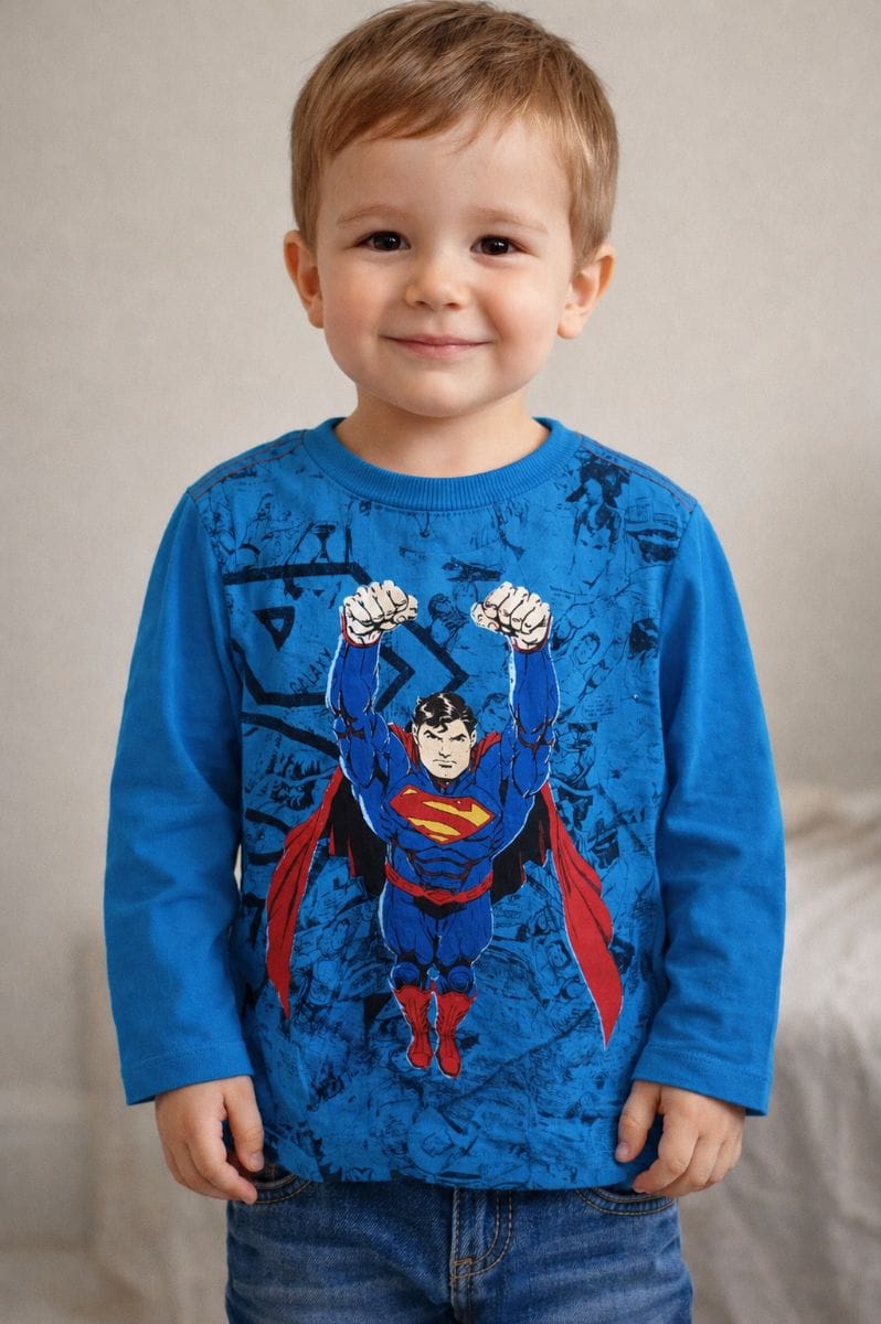 Camiseta Manga Longa Super Man - Foto 2