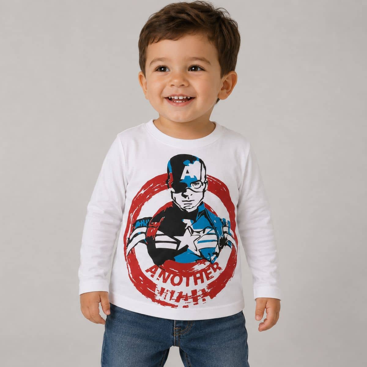 Camiseta Manga Longa Capitão América