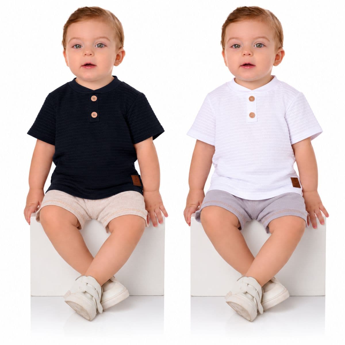 Conjunto Baby Tileesul bermuda linho