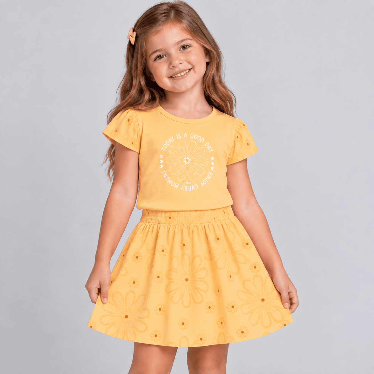 Conjunto Menina Short-Saia Elian